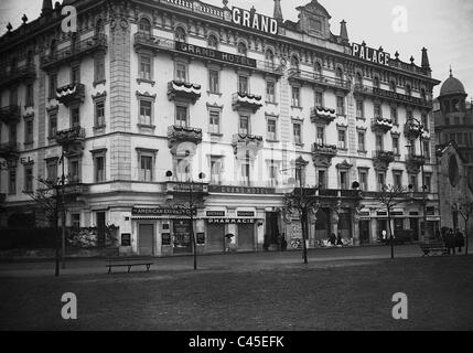 The Grand Hotel Lugano Palace during the Locarno Conference, 1925 Stock Photo