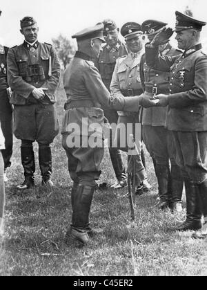 Lending the Knight's Cross to Wolf-Guenther Trierenberg, 1943 Stock Photo