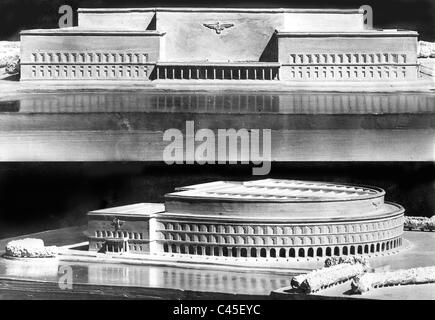 Model of the Congress Hall for the Nazi Party Rally Grounds in Nuremberg Stock Photo
