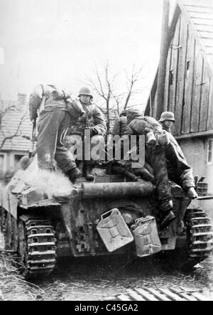 German tank destroyer on the Western Front, 1945 Stock Photo