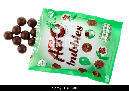 Opened bag of Nestle Aero bubbles Stock Photo