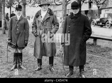 Winston Churchill with Sir Warden Chilcott hunting in Dieppe Stock Photo