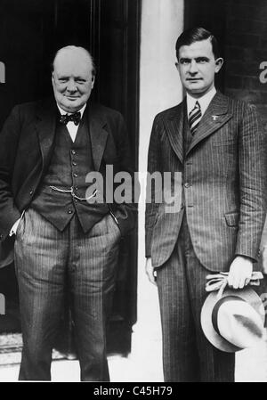 Winston Churchill and Ernst Bohle, 1937 Stock Photo