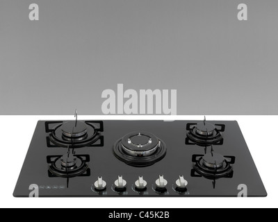 A kitchen cooktop on a kitchen bench Stock Photo