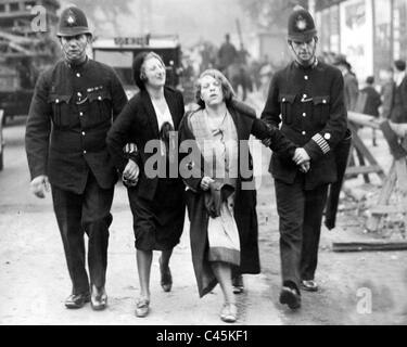 Arrest of suffragettes from London, 1928