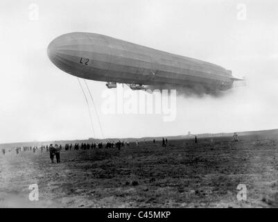 Wreck of the Navy airship 'L 2' (LZ 18) in Johannisthal, 1913 Stock Photo