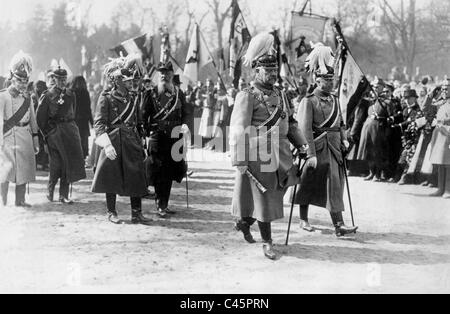 Alfred von Tirpitz, Paul von Hindenburg and Erich Ludendorff, 1921 Stock Photo