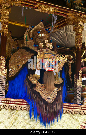 A BARONG costume at PURA TAMAN SARASWATI - UBUD, BALI, INDONESIA Stock Photo