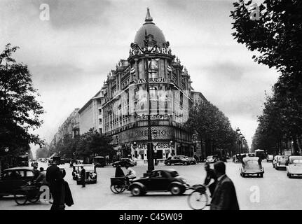 Intersection of the Boulevard des Italiens and the Boulevard Haussmann, 1938 Stock Photo