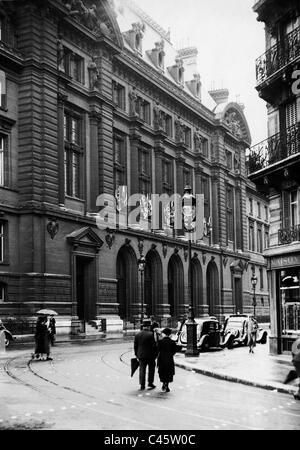 The University of Sorbonne in Paris, 1938 Stock Photo