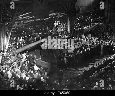 Adolf Hitler in an armaments factory, 1940 Stock Photo