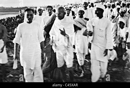 Mahatma Gandhi during the 'Salt March', 1930 Stock Photo