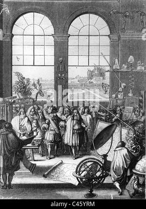 Louis XIV in the observatory Stock Photo