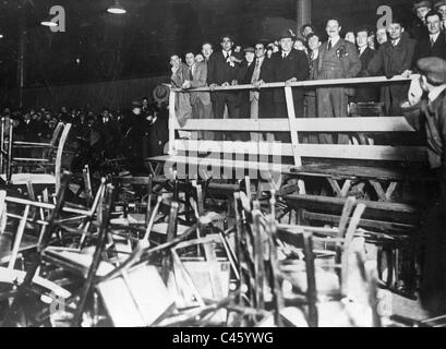 Mosley Rally Oswald Mosley at a rally of the British Union of Fascists, 1934 Stock ...