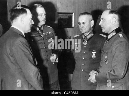 Adolf Hitler, Wilhelm Keitel, Franz Halder, Walther von Brauchitsch, 1941 Stock Photo