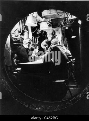 German U-boat on enemy ride in the Second World War Stock Photo