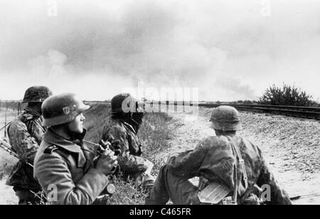 Reconnaissance unit of the Waffen-SS in Taganrog, 1941 Stock Photo