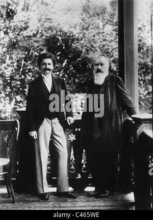 Johannes BRAHMS and Johann STRAUSS (son) In Bad Ischl late 1860's JB ...