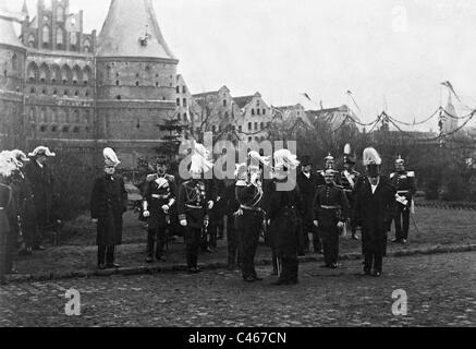 Helmuth Graf von Moltke, Prince Henry and William II, 1891 Stock Photo