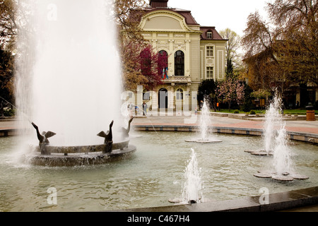 Photograph of a fountain in Plovdiv Bulgaria Stock Photo