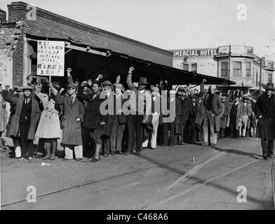 Unemployment demonstration during the Great Depression, 1933 Stock ...