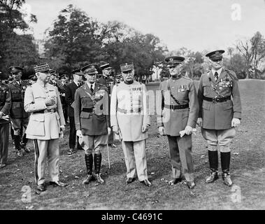 Henri Philippe Petain and John Pershing in West Point, 1931 Stock Photo