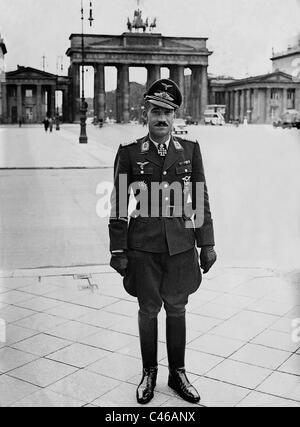 Adolf Galland in front of the Brandenburg Gate, 1940 Stock Photo