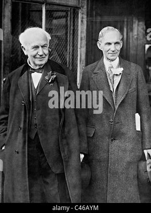 Thomas Alva Edison and Henry Ford, 1927 Stock Photo