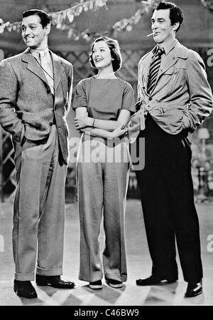 Clark Gable, Myrna Loy and Walter Pidgeon, 1935 Stock Photo