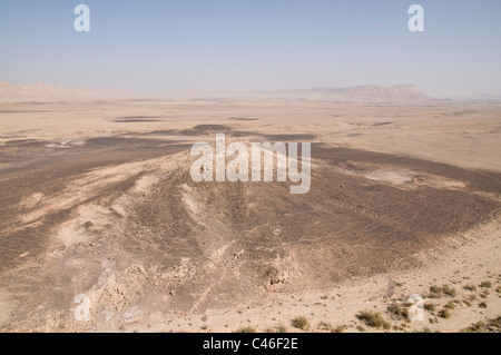 Aerial photograph of the Ramon Crater in the Negev desert Stock Photo