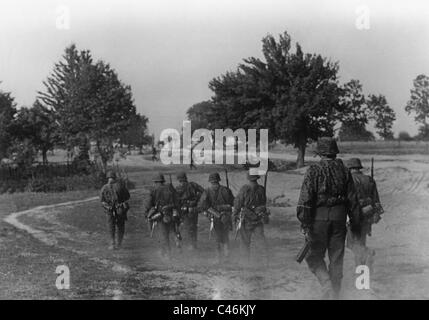 Second World War: German Army Group North and allied Axis troops advancing and fighting on the Eastern Front, 1941 Stock Photo