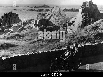 Second World War: Western Front. German soldiers on the English Channel Islands Guernsey and Jersey, 1940 - 1944 Stock Photo