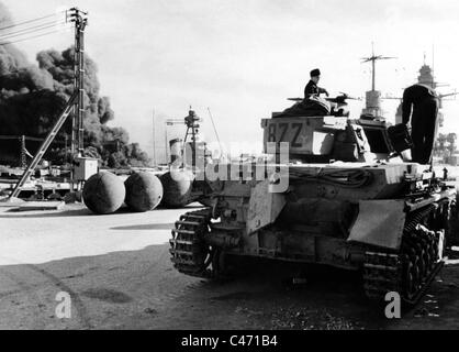 Second World War: Western Front. Invasion of Axis troops in Southern France and scuttling of the French Stock Photo