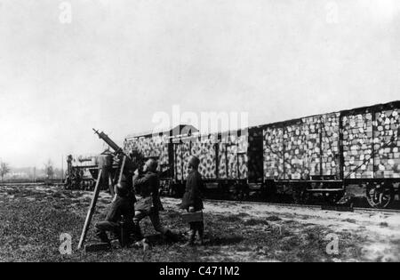 First World War: German Anti-aircraft warfare, 1914-1918 Stock Photo