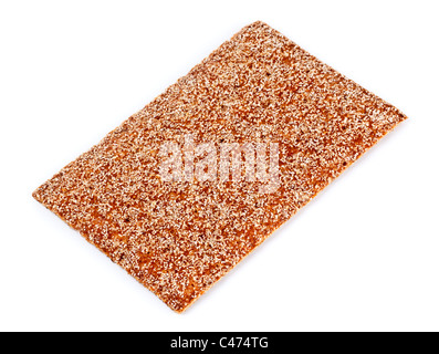 rye crisp cracker isolated on white background Stock Photo