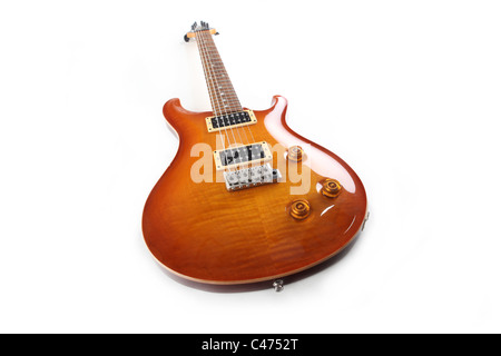 Electric guitar isolated on white background Stock Photo