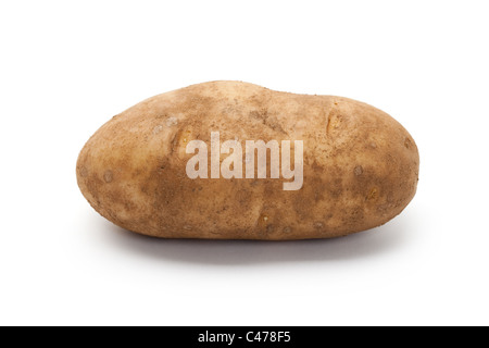 Russet Potato with white background Stock Photo