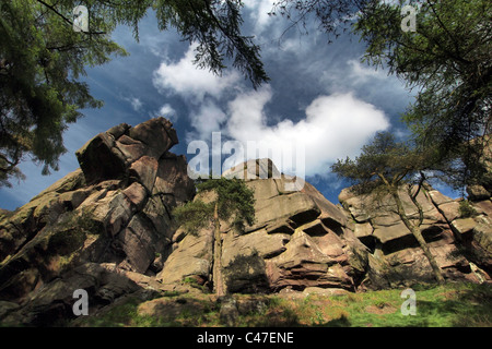 The Roaches, stunning gritstone outcrop in the Staffordshire Moorlands. Peak District. England, Great Britain United Kingdom UK Stock Photo