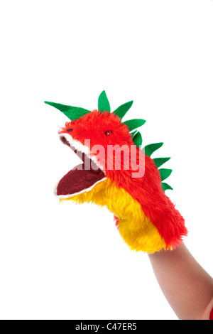 Wacky lizard hand puppet Stock Photo