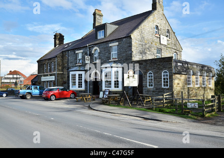 Goathland on the North Yorkshire Moors. Setting for the fictional village of Aidensfield in the TV series Heartbeat. Stock Photo