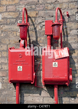 Electrical Switch Gear at Chatham Dockyard Visitor Attraction. Stock Photo