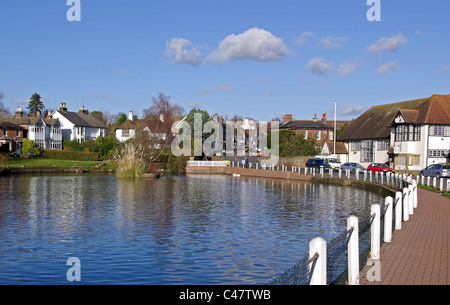 The Pond in the Picturesque Village of Lindfield, West Sussex, England, UK Stock Photo