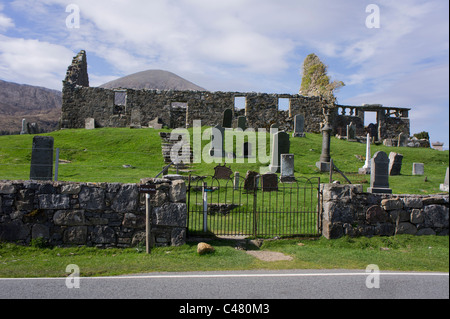 Strathaird parish church, ruin, Isle of Skye, Highland region, Scotland, November Stock Photo