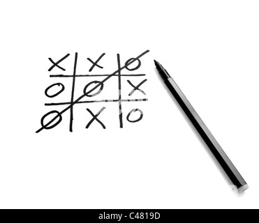 XO or tic tac toe game. Business competition, challenge, strategy