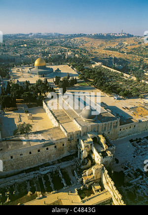 Jerusalem, view of Al Aqsa Mosque, the Farthest Mosque, located on ...