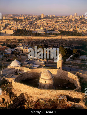 Aerial photograph of the Chapel of Ascension on the mount of Olives Stock Photo