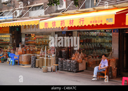 Medicine market, Guangzhou, China Stock Photo