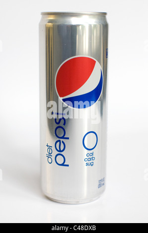 'Skinny' Diet Pepsi cans.  Stock Photo