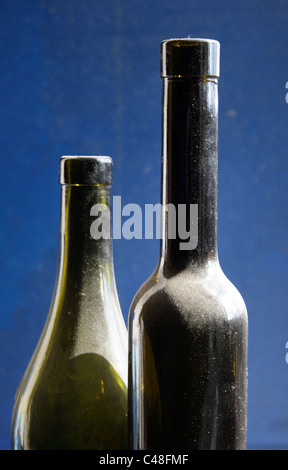 old dusty bottles Stock Photo