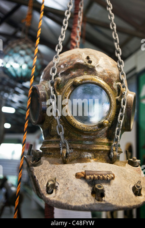 Pearl diving exhibit at the Torres Strait Heritage Museum. Horn Island, Torres Strait Islands, Queensland, Australia Stock Photo